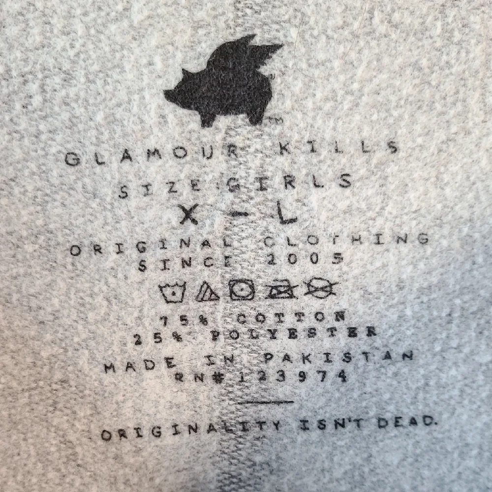 Glamour Kills Gray Crew Neck Sweatershirt Dream As If You Will Live Forever XL - Picture 2 of 10